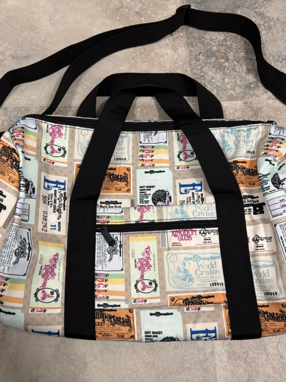 Main Street Magic Co WDW vintage ticket duffle bag